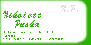 nikolett puska business card